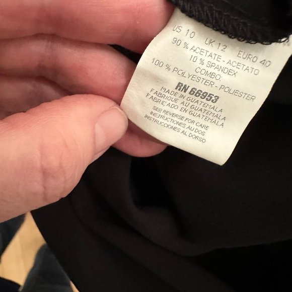 90's Vintage David Warren Black & White Long Sleeves Maxi Dress SZ 10 REDUCED! - Picture 11 of 13